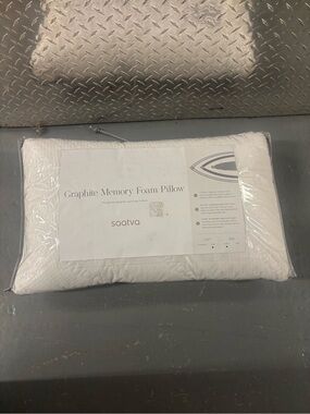 SAATVA GRAPHITE MEMORY FOAM PILLOW QUEEN HIGH LOFT 18x28 New